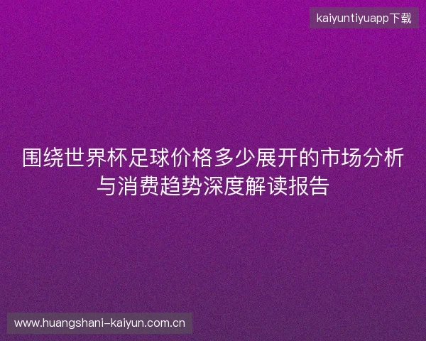 围绕世界杯足球价格多少展开的市场分析与消费趋势深度解读报告